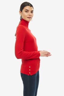 Красная водолазка из вискозы United Colors of Benetton