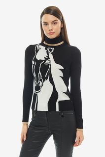Черный джемпер с высоким воротом Pennyblack