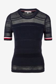 Джемпер синего цвета с короткими рукавами Tommy Hilfiger
