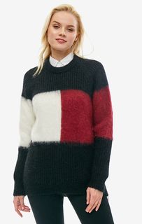 Трехцветный свитер с боковой молнией Tommy Hilfiger