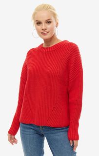Красный свитер крупной вязки Selected