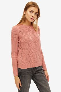 Розовый хлопковый свитер Tom Tailor