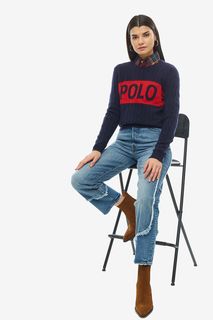 Синий шерстяной свитер Polo Ralph Lauren