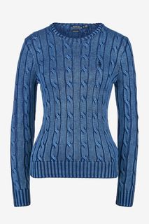 Синий хлопковый свитер Polo Ralph Lauren