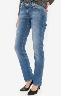 Джинсы с легкими заломами straight Wrangler