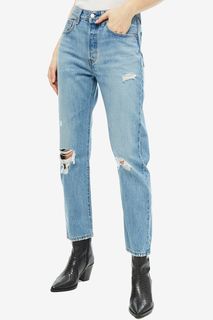 Рваные джинсы синего цвета 501® Original Levis®