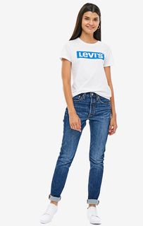 Синие джинсы скинни на болтах 501 Skinny Levis®