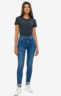 Синие джинсы с легкими заломами 721 High Rise-Skinny Levis: Made & Crafted