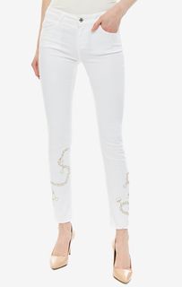 Зауженные белые джинсы с необработанным краем Bottom Up Ideal Liu Jo