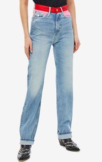 Прямые синие джинсы с высокой посадкой CKJ 030 Calvin Klein Jeans