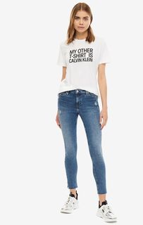 Рваные джинсы с необработанным краем CKJ 001 Calvin Klein Jeans