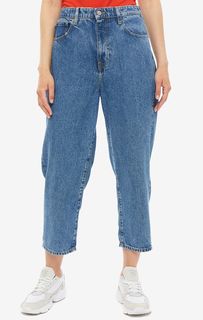Укороченные джинсы с потертостями Guess