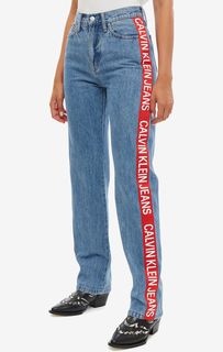 Прямые синие джинсы с высокой талией CKJ 030 Calvin Klein Jeans