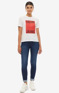 Джинсы скинни с декоративными заломами CKJ 001 Calvin Klein Jeans