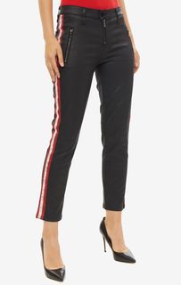 Вощеные джинсы с нашивками по бокам Guess
