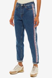 Синие зауженные джинсы с лампасами Tom Tailor Denim