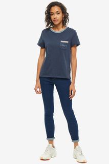 Укороченные синие джинсы скинни Nela Tom Tailor Denim