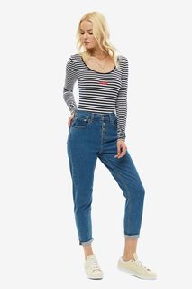 Синие джинсы с высокой посадкой Mom Jeans Levis®