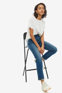 Прямые синие джинсы с высокой талией Mary Pepe Jeans