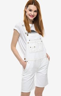 Белый комбинезон с потертостями Pepe Jeans