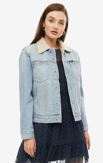 Утепленная джинсовая куртка с карманами Calvin Klein Jeans