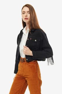 Черная джинсовая куртка с бахромой Levis®