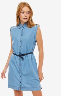 Короткое платье-рубашка с вышивкой Pepe Jeans