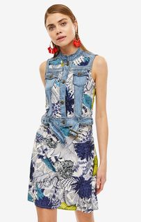 Платье оригинального кроя с ремнем Desigual