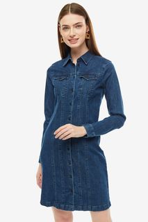 Джинсовое платье с отложным воротничком Tom Tailor Denim