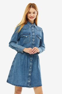Синее джинсовое платье-рубашка Calvin Klein Jeans