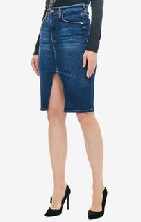 Джинсовая юбка миди с карманами Guess