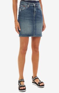 Узкая юбка из денима с потертостями Tommy Jeans