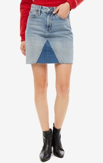 Джинсовая юбка с необработанным краем Calvin Klein Jeans