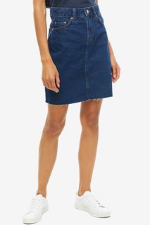Короткая джинсовая юбка с необработанным краем Tom Tailor Denim
