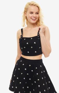 Топ из денима с вышивкой Guess