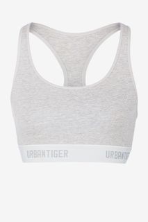 Серый укороченный топ из хлопка Urban Tiger