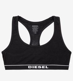 Хлопковый бюстгальтер черного цвета Diesel