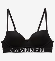Черный бюстгальтер с эффектом пуш-ап Statement 1981 Calvin Klein