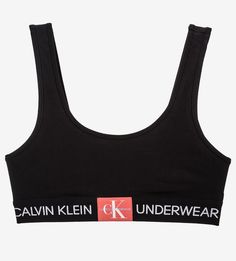 Бюстгальтер из хлопка с логотипом бренда Calvin Klein