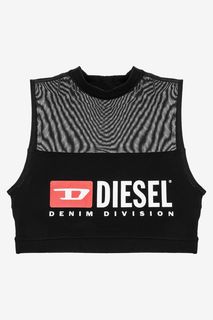 Хлопковый бюстгальтер с логотипом бренда Diesel