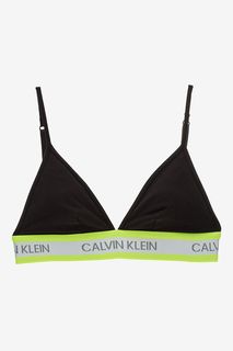 Черный хлопковый бюстгальтер без косточек Calvin Klein