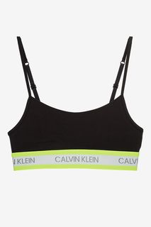 Черный хлопковый бюстгальтер без косточек Calvin Klein