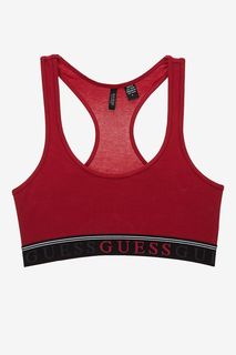 Красный хлопковый бюстгальтер Guess