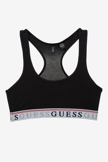 Черный хлопковый бюстгальтер Guess