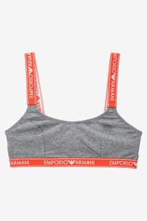 Хлопковый бюстгальтер с контрастными вставками Emporio Armani