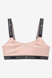 Хлопковый бюстгальтер с контрастными вставками Emporio Armani