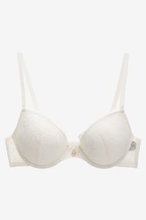 Белый кружевной бюстгальтер Emporio Armani