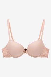 Розовый бюстгальтер с кружевными вставками Emporio Armani