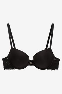 Черный бюстгальтер с кружевными вставками Emporio Armani
