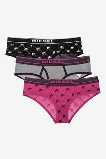 Комплект из трех хлопковых трусов-слипов Diesel
